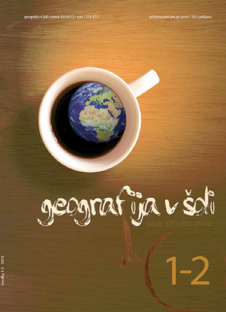 naslovnica revije Geografija v šoli