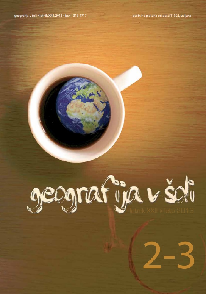 naslovnica revije Geografija v šoli