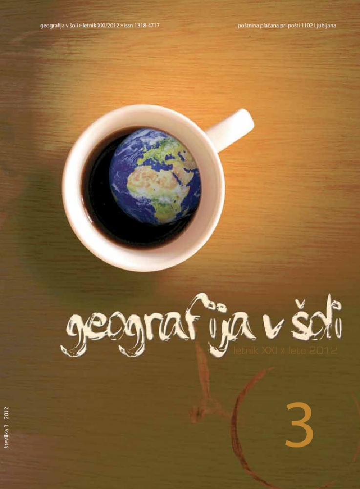 naslovnica revije Geografija v šoli