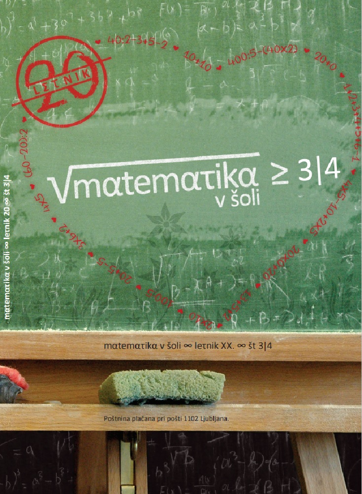naslovnica revije Matematika v šoli