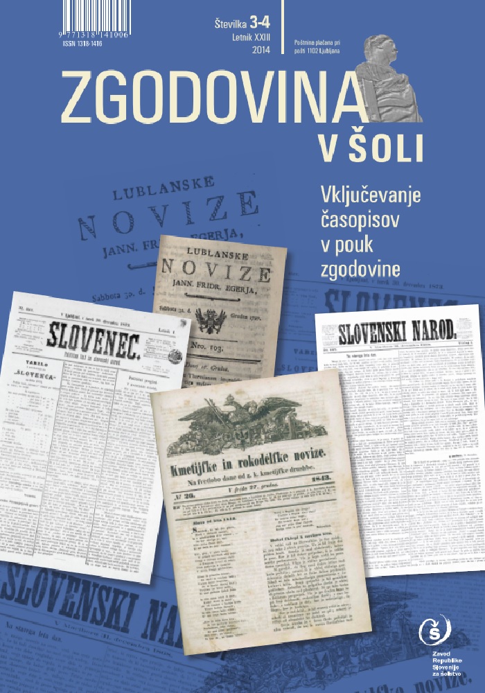 naslovnica revije Zgodovina v šoli