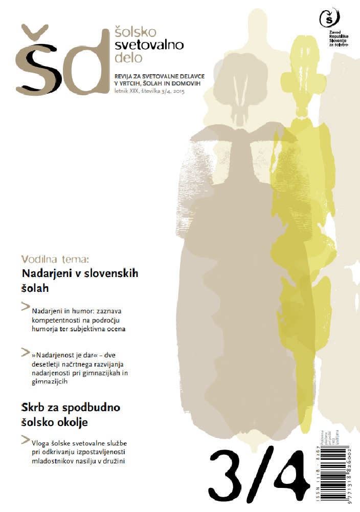 naslovnica revije Šolsko svetovalno delo