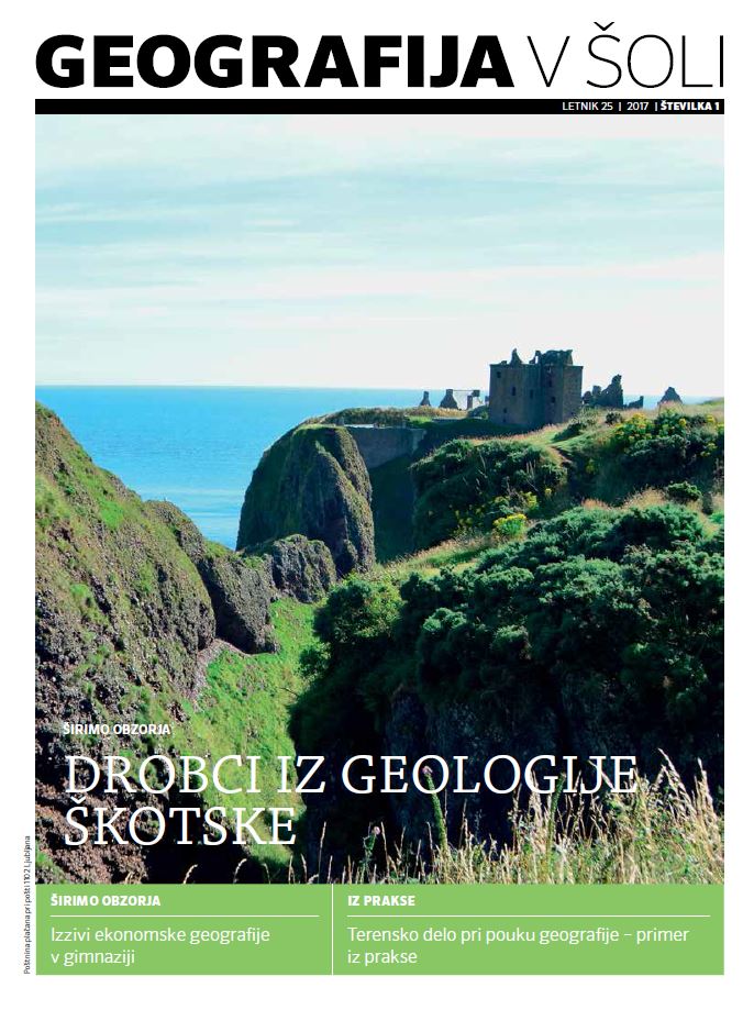 naslovnica revije Geografija v šoli