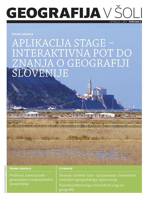 naslovnica revije Geografija v šoli
