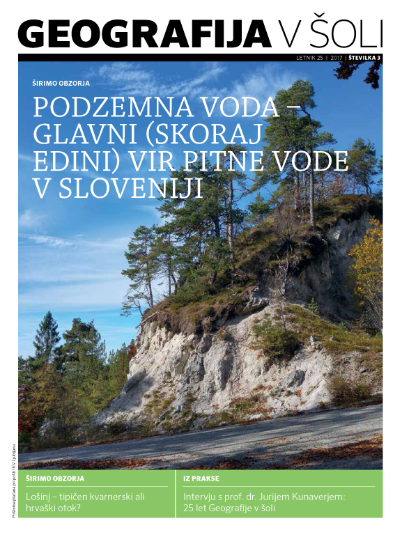 naslovnica revije Geografija v šoli