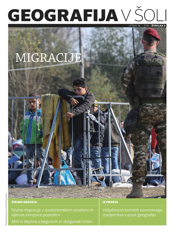 naslovnica revije Geografija v šoli