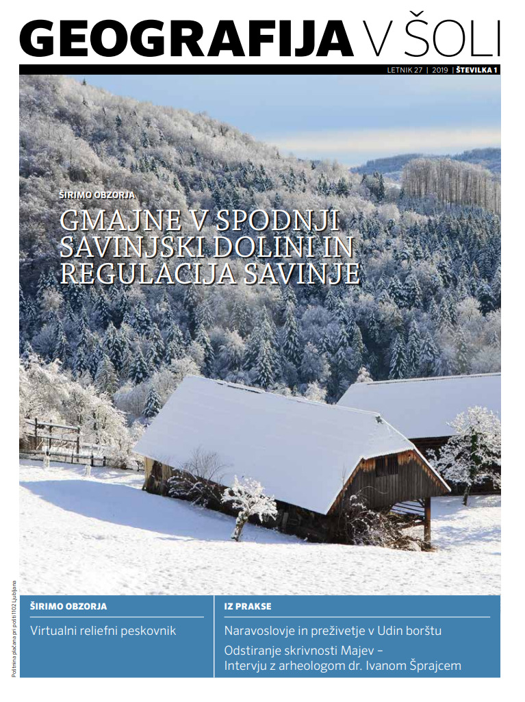 naslovnica revije Geografija v šoli