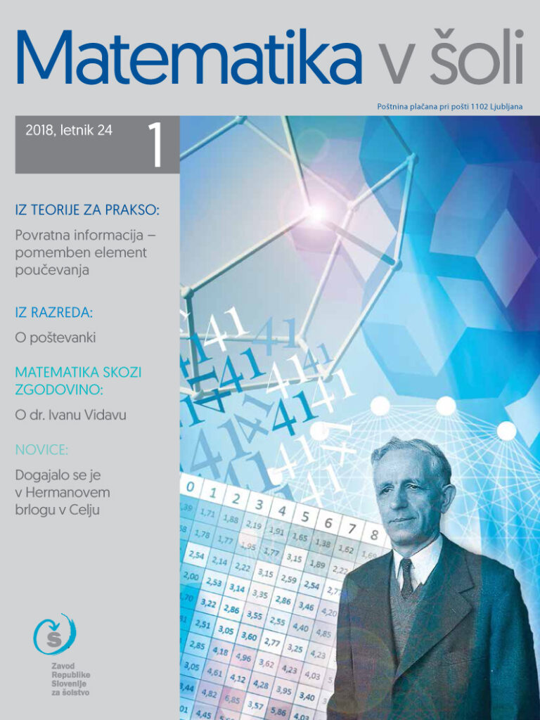 naslovnica revije Matematika v šoli
