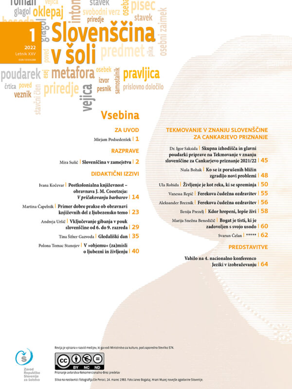 Slovenščina v šoli (1/2022) - Image 2