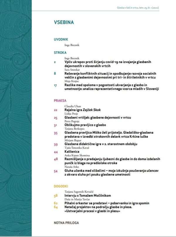 Glasba v šoli in vrtcu (1/2022) - Image 2