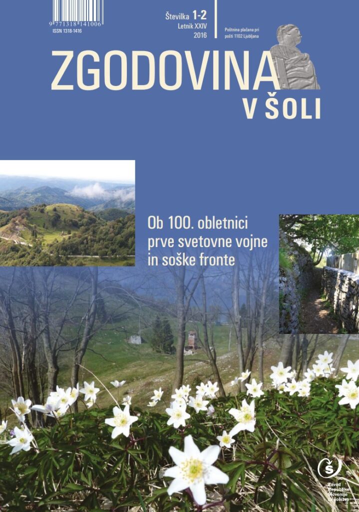 naslovnica revije Zgodovina v šoli