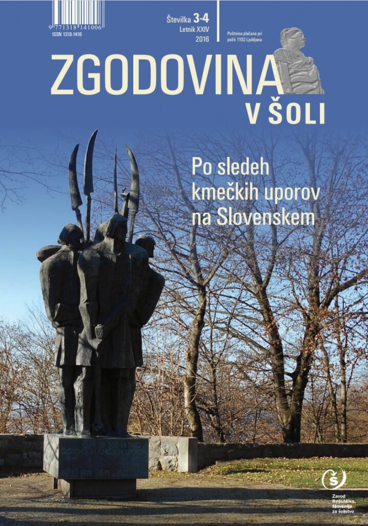 naslovnica revije Zgodovina v šoli