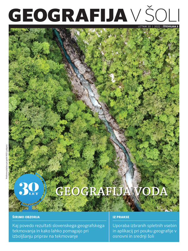naslovnica revije Geografija v šoli