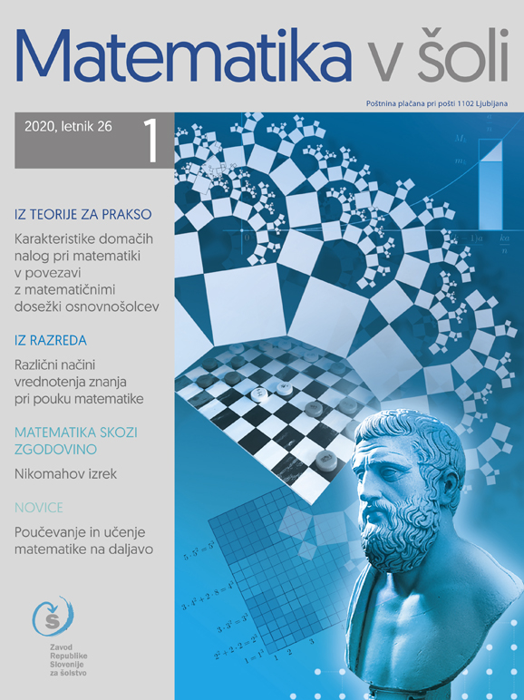 naslovnica revije Matematika v šoli