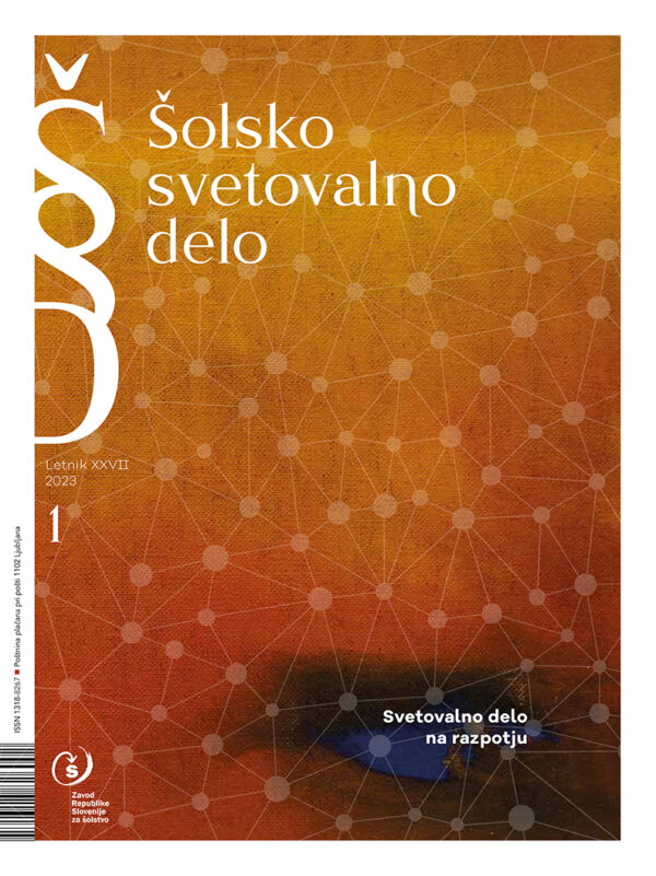 naslovnica revije Šolsko svetovalno delo