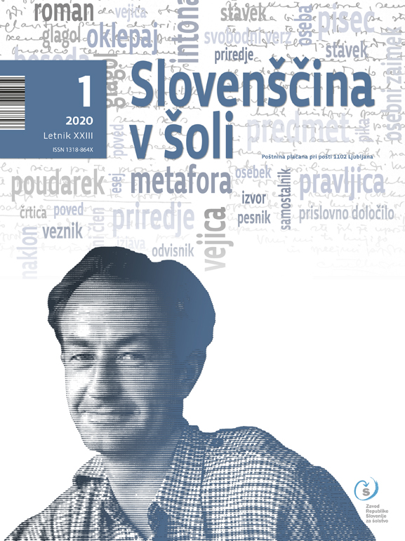 naslovnica revije Slovenščina v šoli