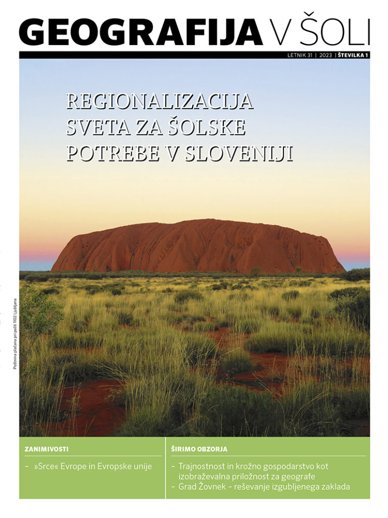 naslovnica revije Geografija v šoli