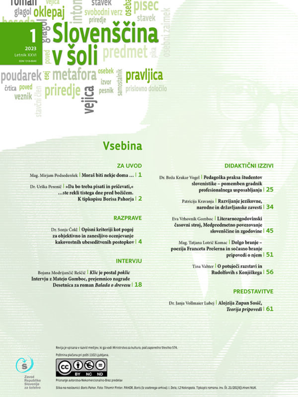 Slovenščina v šoli (1/2023) - Image 2