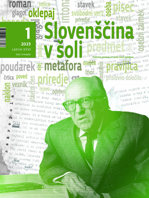 naslovnica revije Slovenščina v šoli