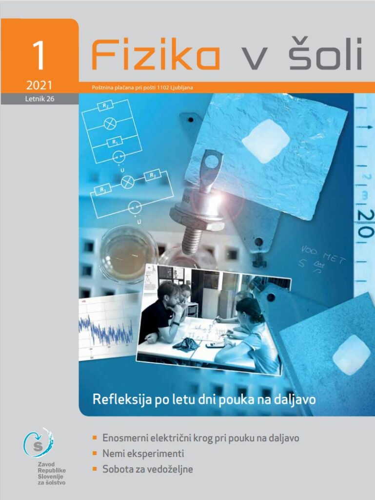 naslovnica revije Fizika v šoli