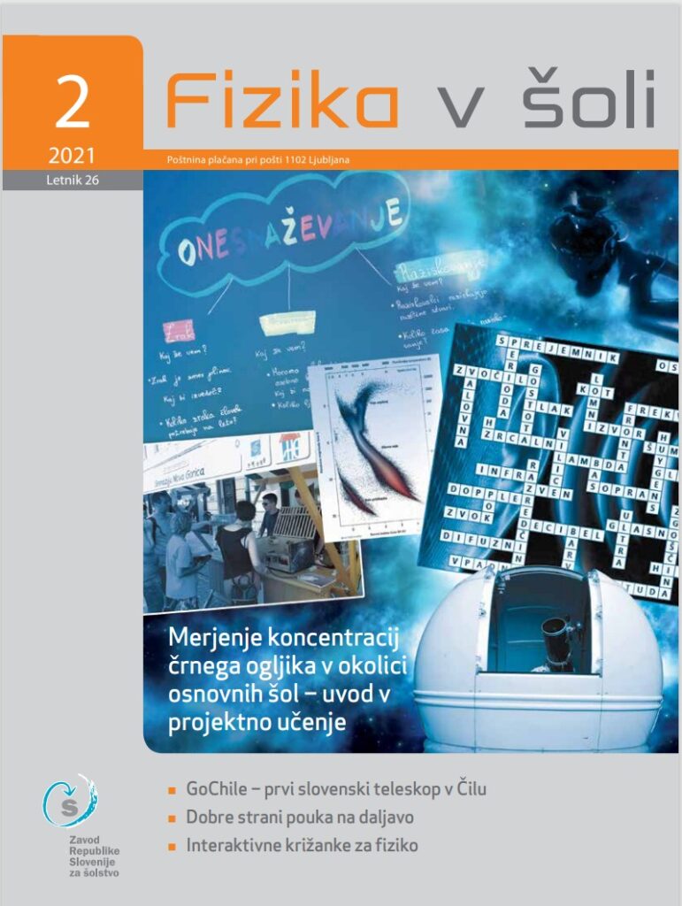 naslovnica revije Fizika v šoli