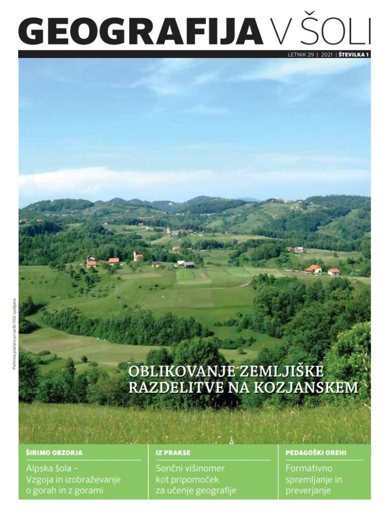 naslovnica revije Geografija v šoli