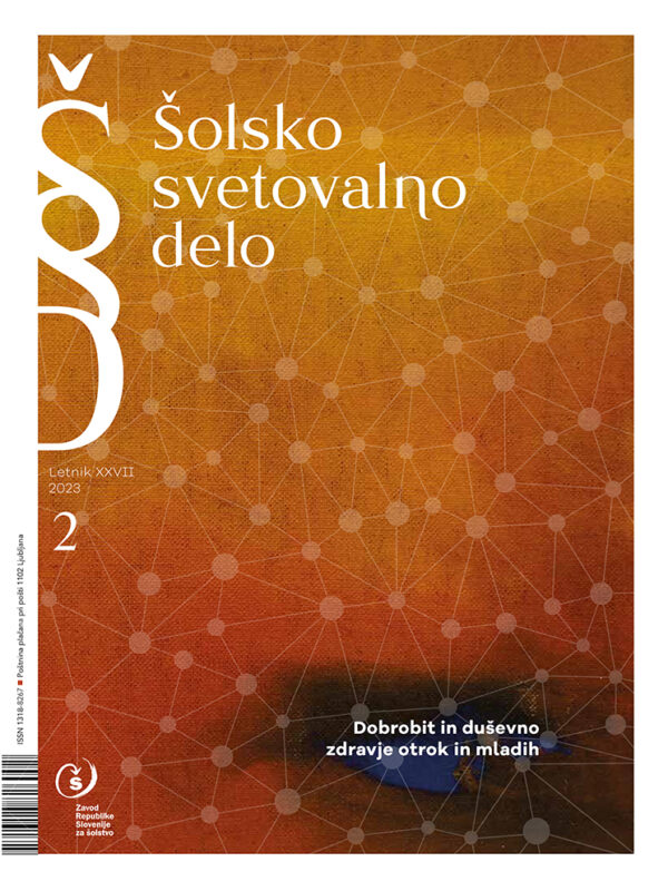 naslovnica revije Šolsko svetovalno delo