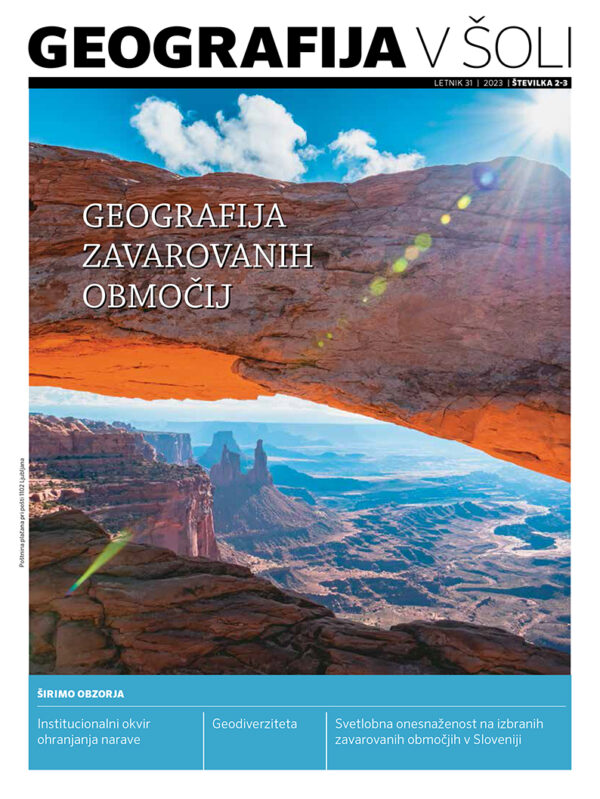 naslovnica revije Geografija v šoli
