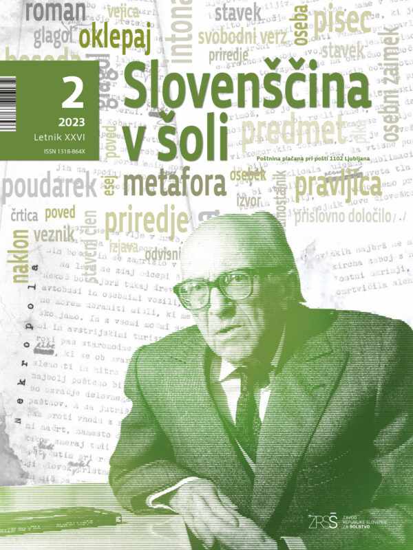 naslovnica revije Slovenščina v šoli