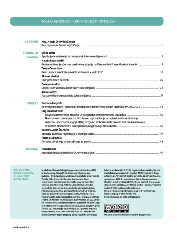 Šolska knjižnica (4/2023) - Image 2
