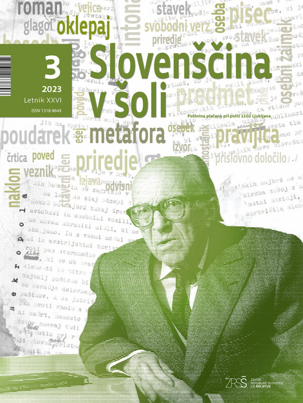 naslovnica revije Slovenščina v šoli