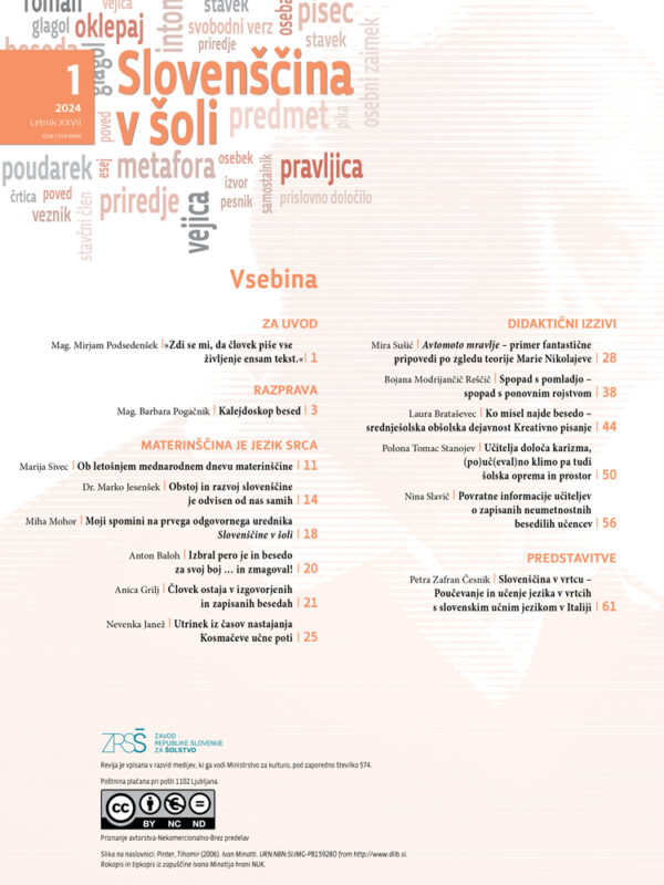 Slovenščina v šoli (1/2024) - Image 2