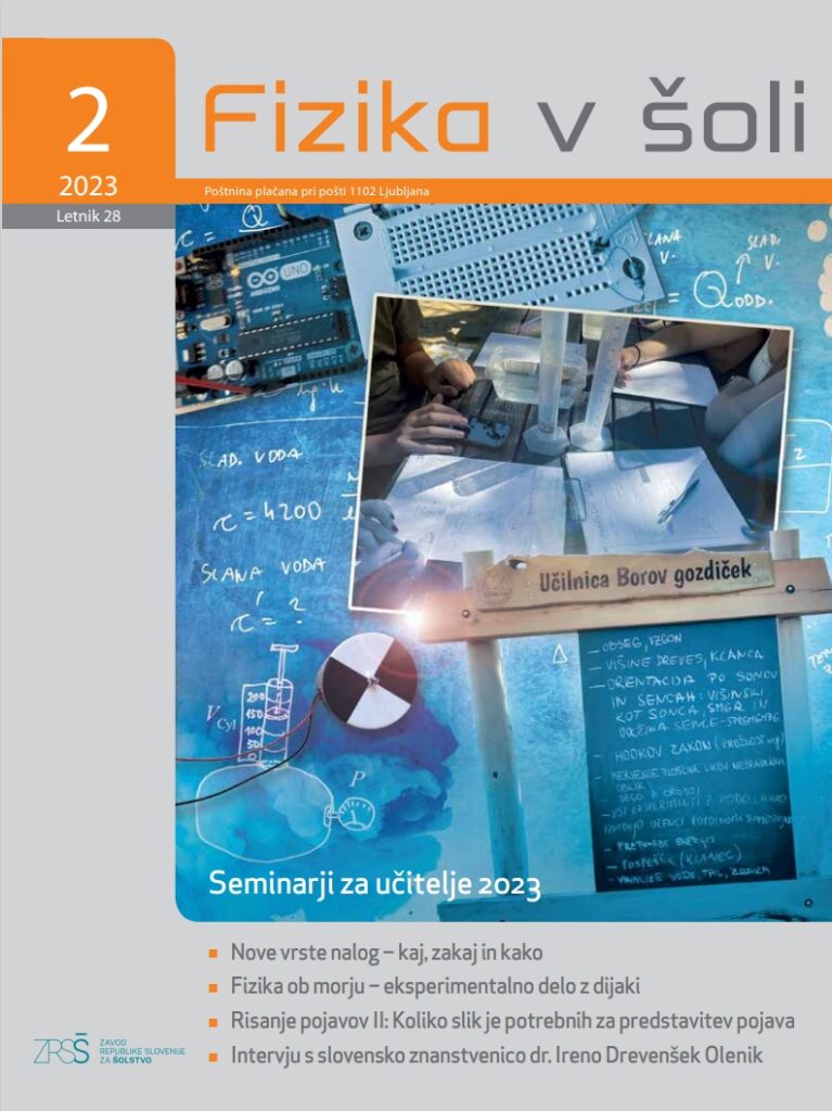 naslovnica revije Fizika v šoli