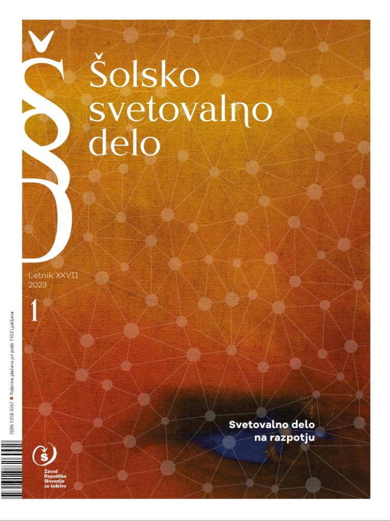 naslovnica revije Šolsko svetovalno delo