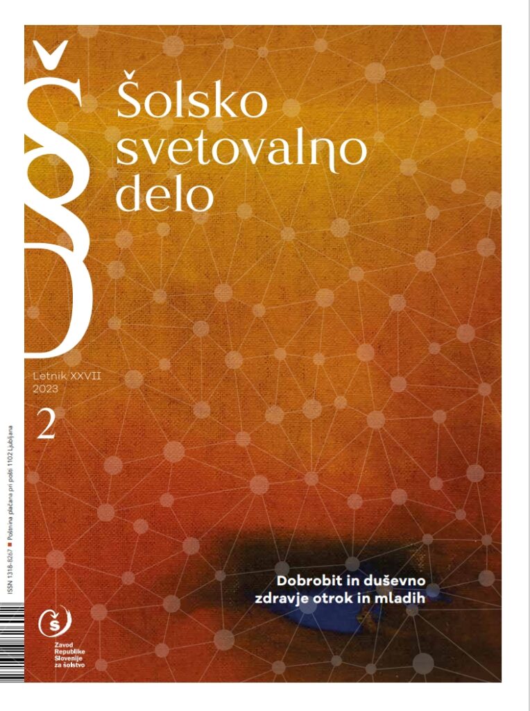 naslovnica revije Šolsko svetovalno delo