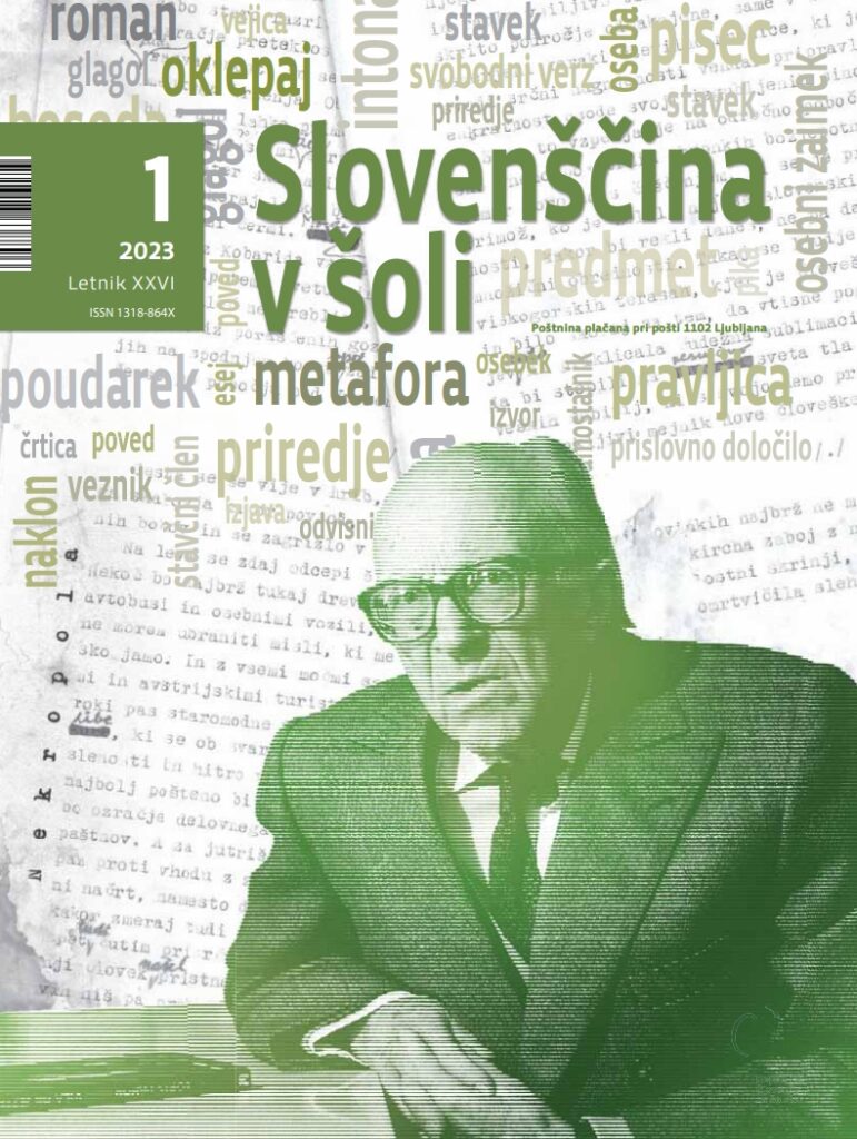naslovnica revije Slovenščina v šoli