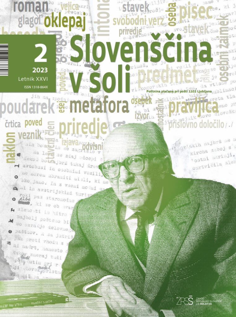 naslovnica revije Slovenščina v šoli