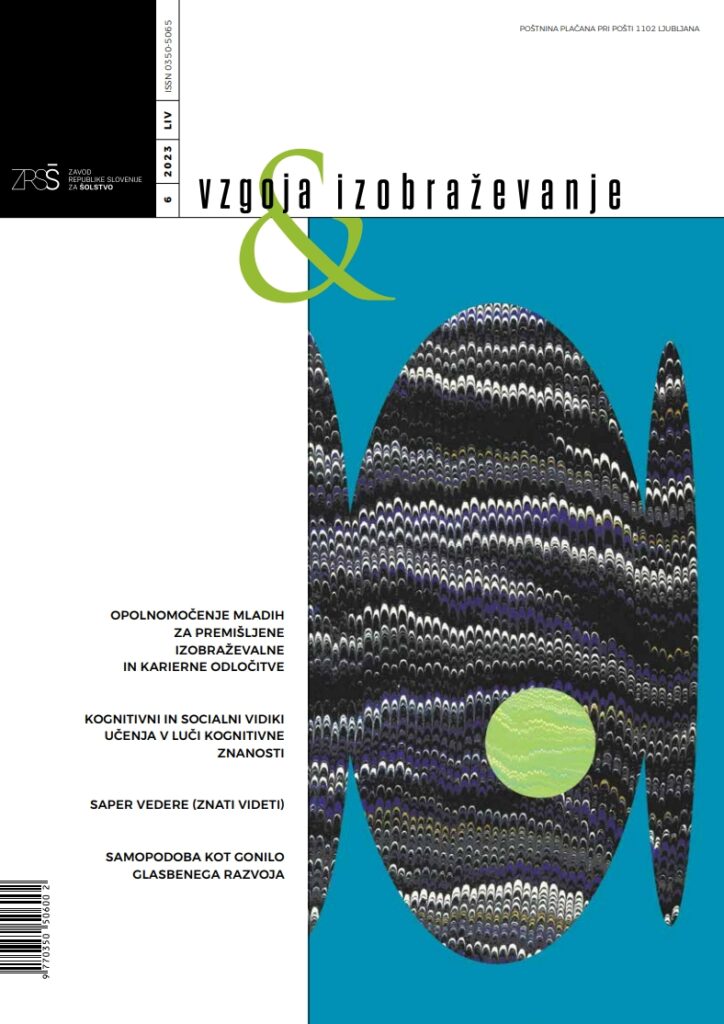 naslovnica Vzgoja in izobraževanje
