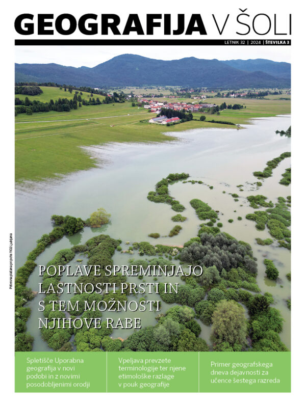 naslovnica revije Geografija v šoli