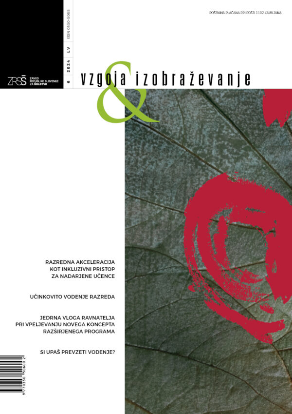 naslovnica Vzgoja in izobraževanje