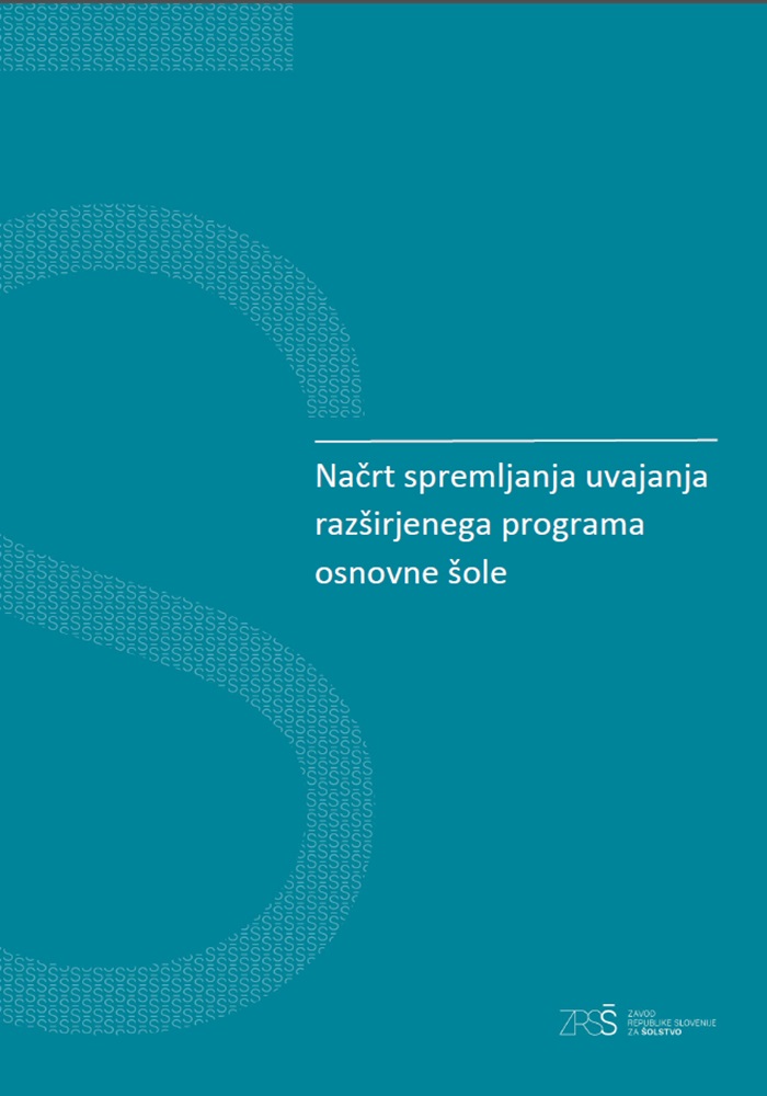 Naslovnica Načrt spremljanja uvajanja razširjenega programa osnovne šole