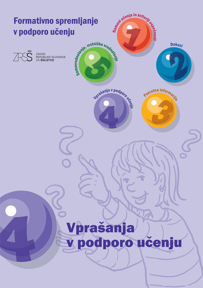 Naslovnica publikacije Vprašanja v podporo učenju