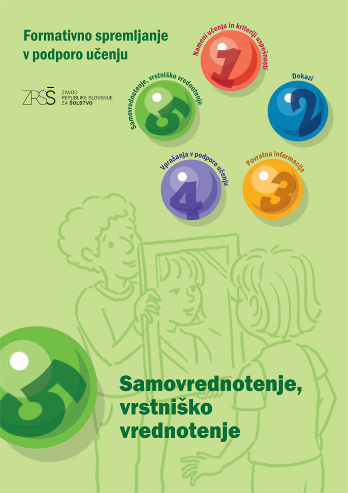 Naslovnica publikacije Samovrednotenje, vrstniško vrednotenje