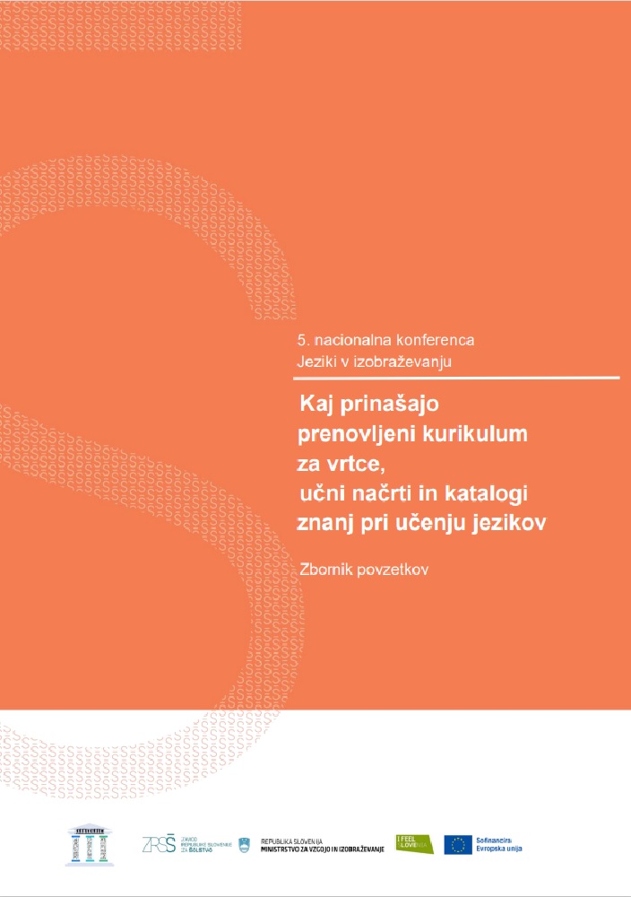 Naslovnica zbornika povzetkov 5. nacionalne konference Jeziki v izobraževanju