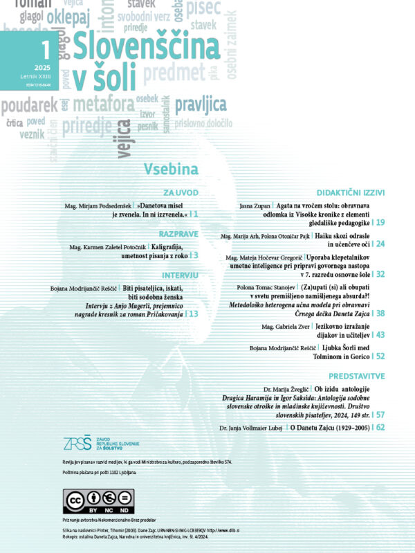 Slovenščina v šoli (1/2025) - slika 2