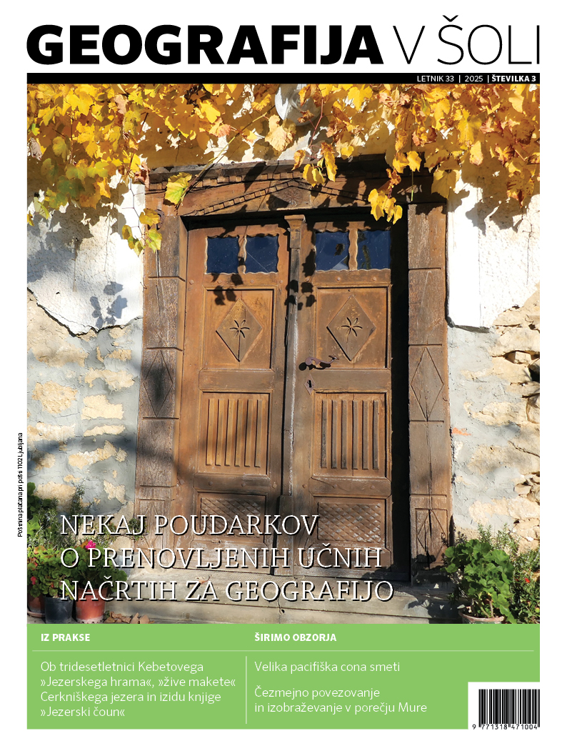 naslovnica revije Geografija v šoli