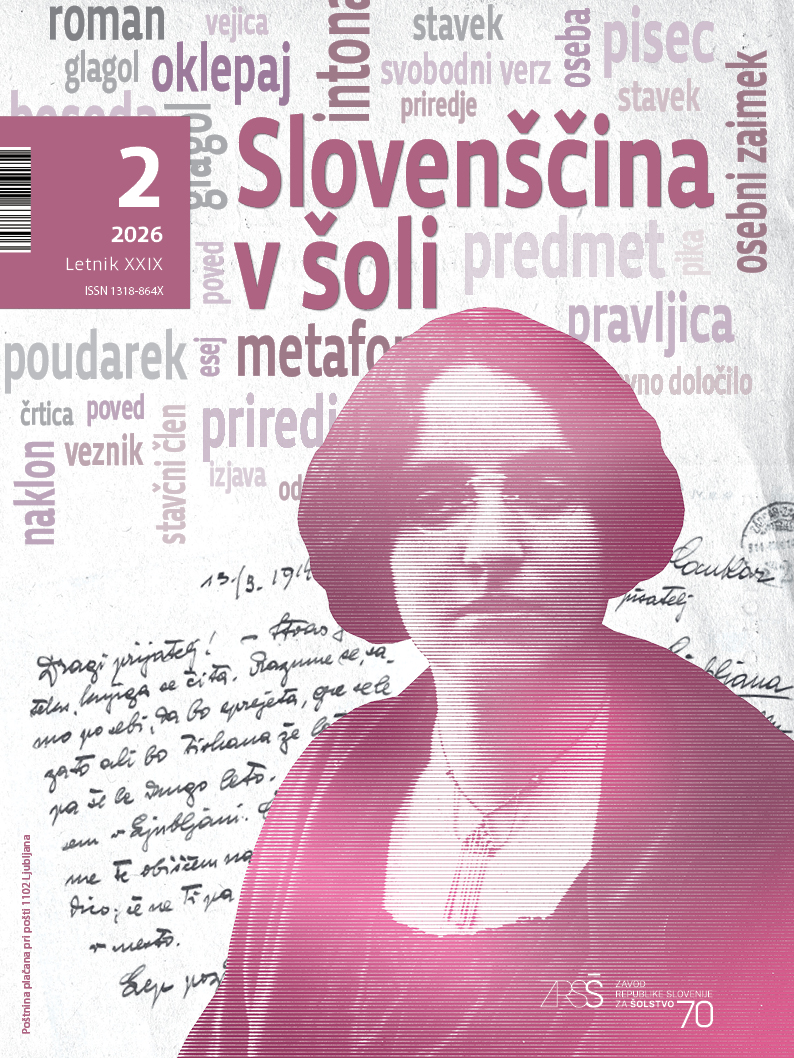naslovnica revije Slovenščina v šoli